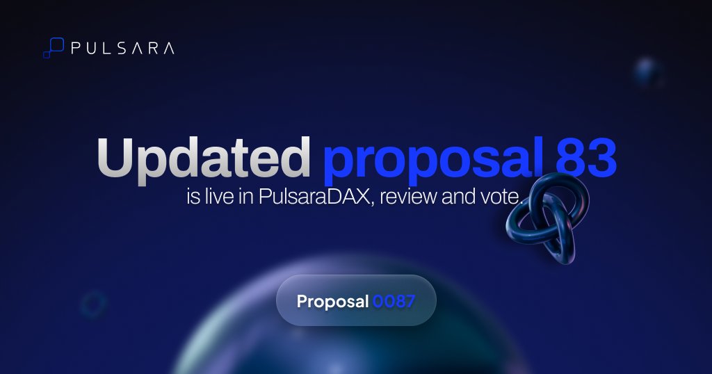 📢 Proposal #83 (Now proposal 0087) is live!

It extends the vesting period for $SARA rewards and doubles the distribution rate from 0.4 → 0.8 $SARA/block.

The update fixes the previous proposal’s construction error. DAO members, review and cast your vote now.