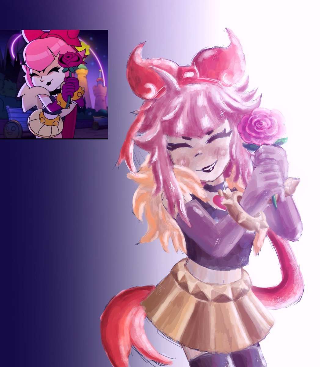 _Baemoon_'s tweet image. Melodie feli con su rosita
#BrawlStars #BrawlStarsArt #brawlstarsfanart #brawlstarsmelodie #brawl