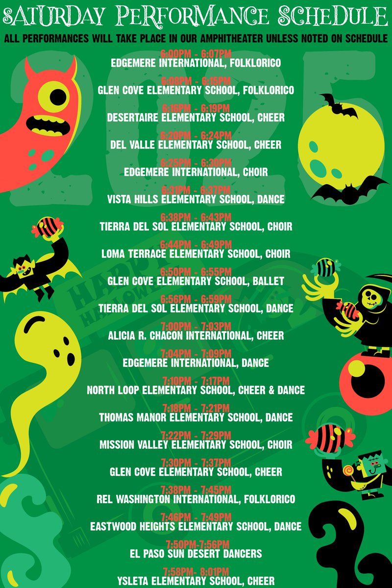 The <a href="/YsletaISD/">Ysleta ISD</a> Fine Arts Department is proud to present the 2025 Elementary School Fine Arts Fall Festival this weekend, October 24 &amp; 25, 2025 from 6:00pm-10:00pm at the Fine Arts Complex on Alameda. Please join us as we celebrate our incredible student talent! 🎃👻💀