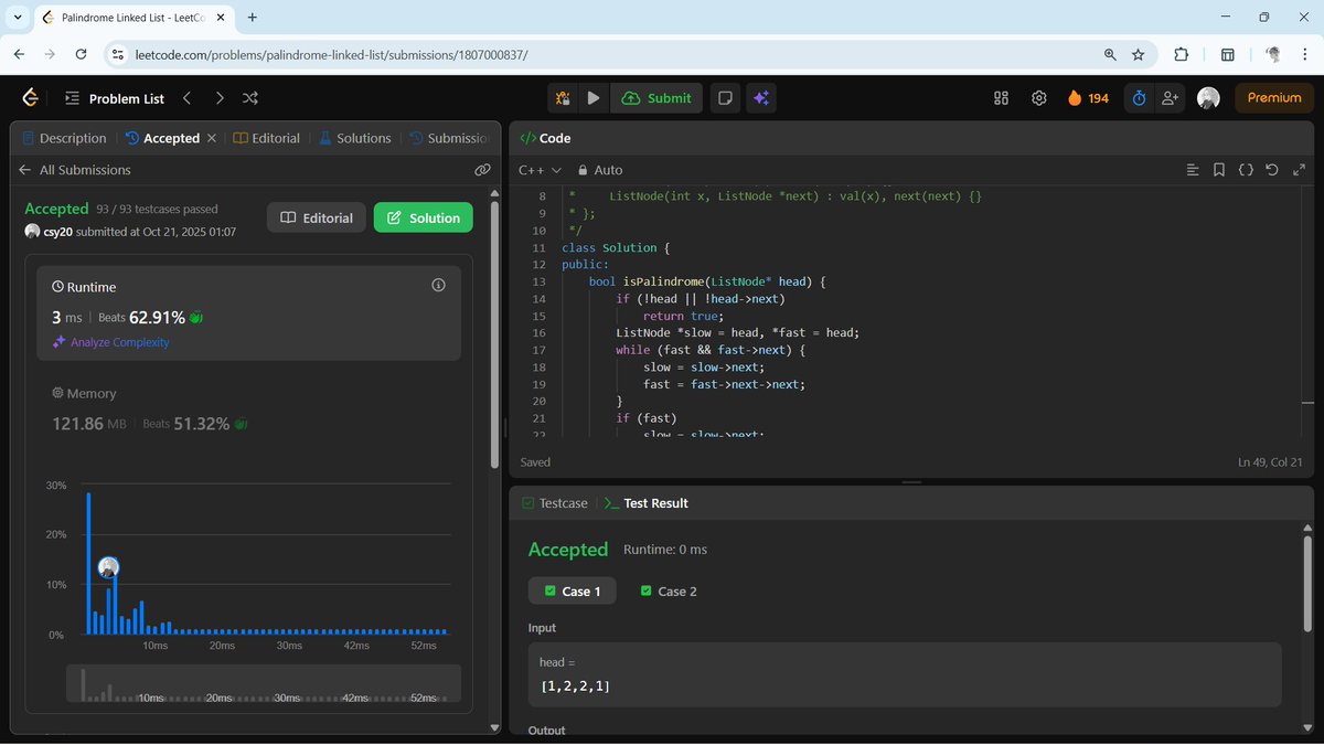 the__csy20's tweet image. #Day247 of coding:

-leetcode POTD + 2Q

#DSA #LeetCode