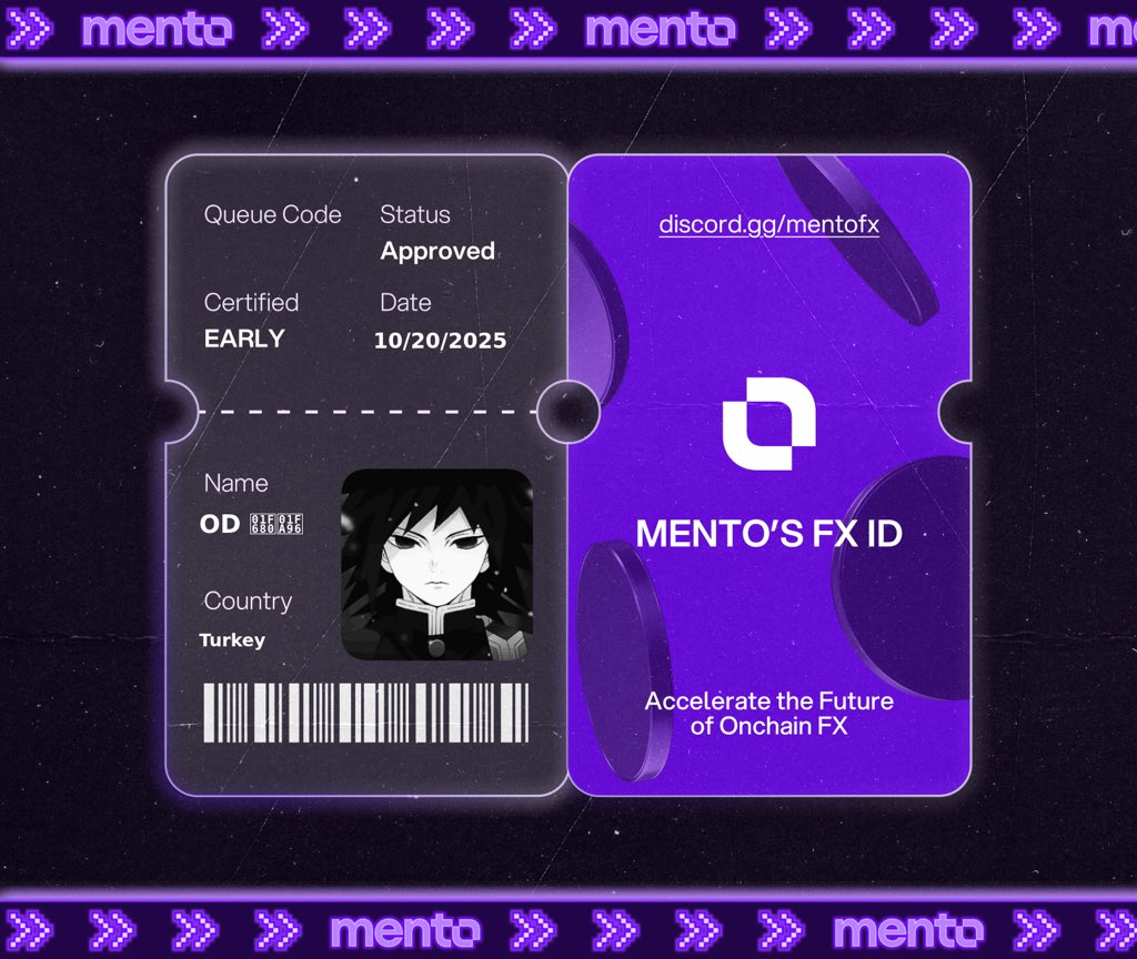 bubbamcqueen's tweet photo. Licensed to trade the internet’s FX layer. 

Claimed my FX ID on https://t.co/XQEQNCXoKN 

 every currency, onchain with @MentoLabs https://t.co/AXZiLQWplQ