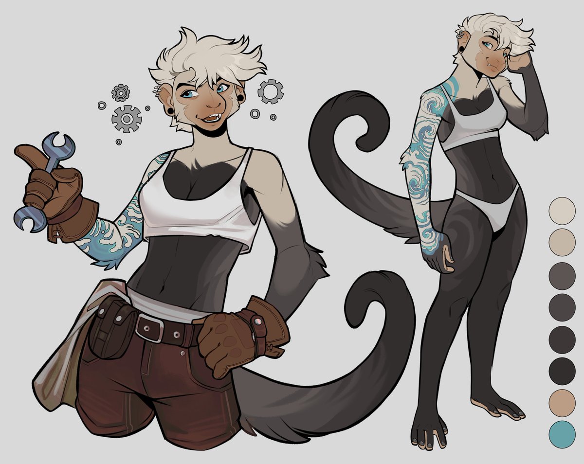 monkey girl design up for sale! ⚙️✨
info below!