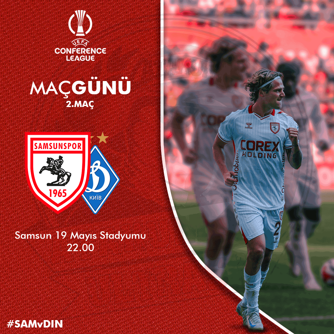 AtakumUltras's tweet photo. MAÇ GÜNÜ!⚔️

🏆UEFA Konferans Ligi 2. Maç
🆚Samsunspor’umuz - FK Dinamo Kiev
🏟️Samsun 19 Mayıs Stadyumu
🕗22.00

#SAMvDIN #Samsunspor #AtakumUltras https://t.co/tBTPXciwQj