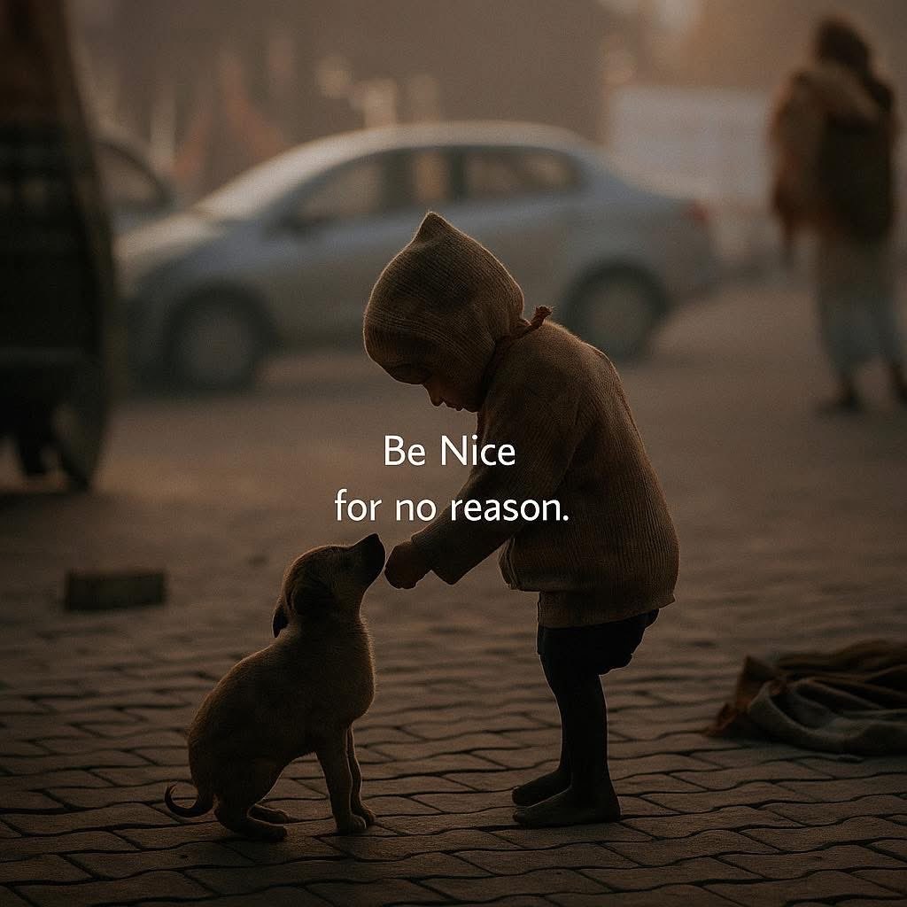 “Kindness Needs No Reason 🐾❤️”