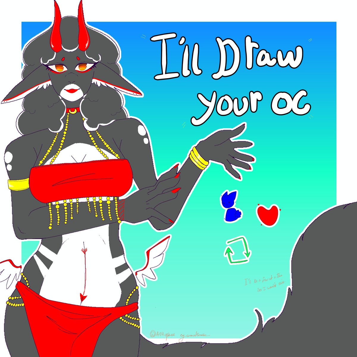 ANA_spaces's tweet image. 🗣 I WILL DRAW YOUR OCs🗣

i will draw the ocs you send [to get at least 100 followers]

all you to do is:
-like❤️
-retweet 🔃
-follow👤

good luck to whoever finds it and remember to comment you oc 

#art #drawing #ocart