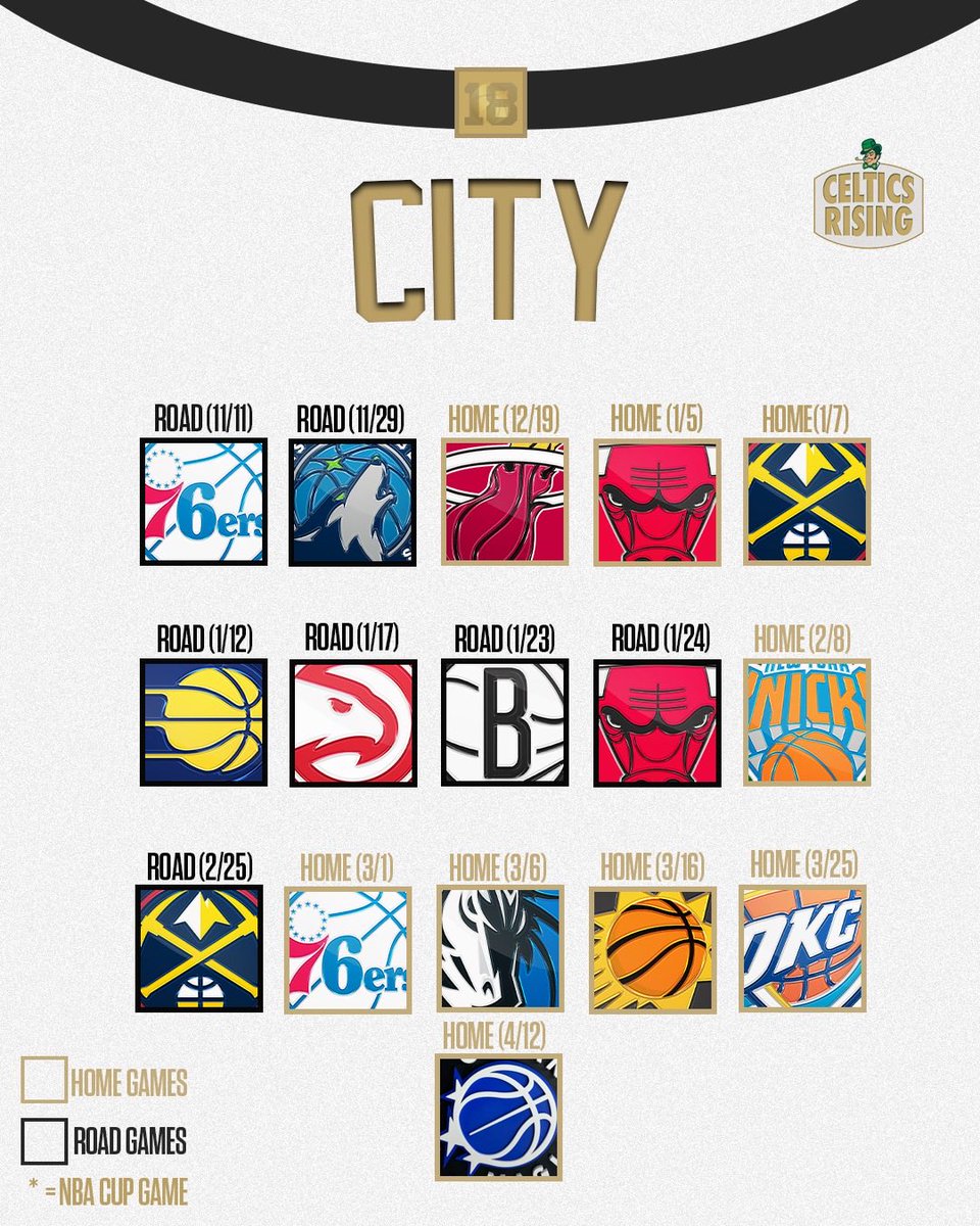 Celtics dropped their 2025-2026 Uniform Schedule: