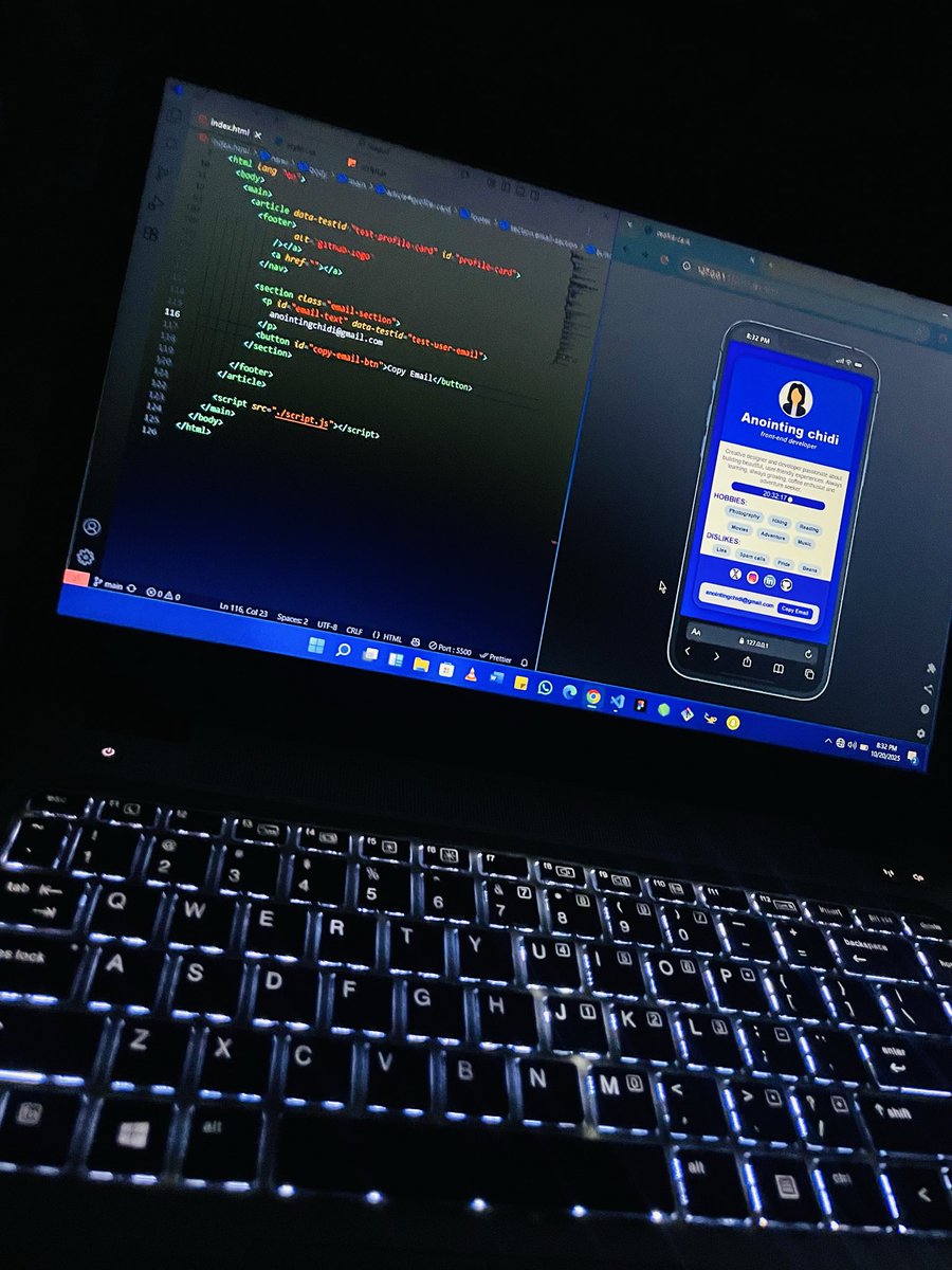 Big_Anointing's tweet image. Stage 0 ✅ → Stage 1 🔓
Another step forward in the #HNG Internship 🚀
Learning, building, and growing as a Front-End Developer every day!
#FrontendDevelopment #TechJourney #Tech #hnginternship