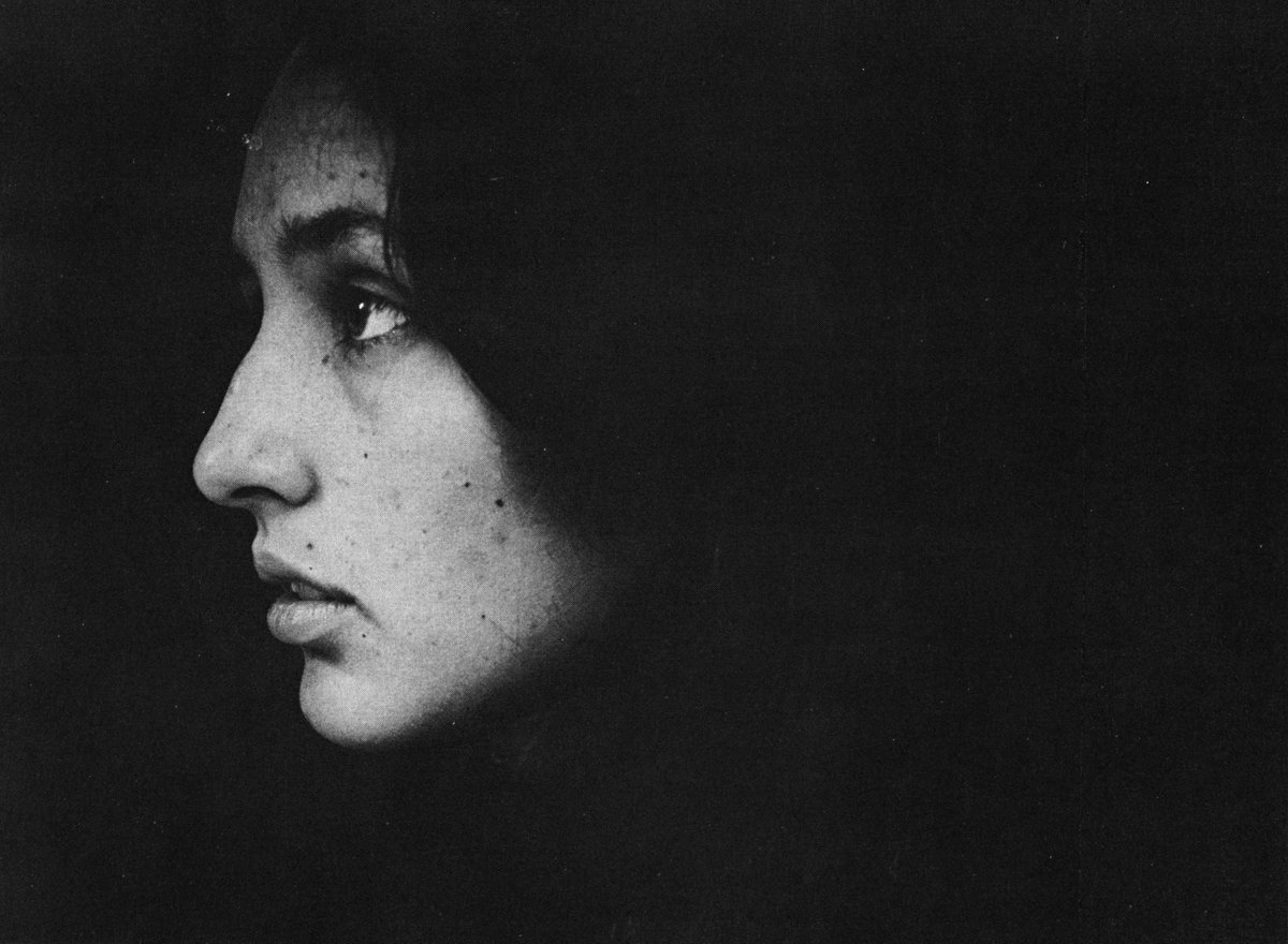 Joan Baez photographed by Duane Michals, 1962.
