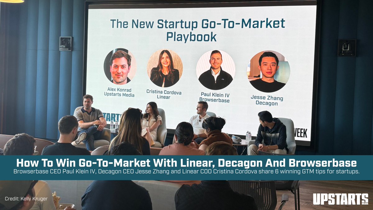 alexrkonrad's tweet image. Are fancy launch videos still the move? Is it good to have a rival? And is LinkedIn still the outreach meta for growth?
Earlier this month, we convened 3 top startup leaders to talk about what works in GTM in the AI era 🚀📈:
-@browserbasehq CEO Paul Klein IV (@pk_iv),…