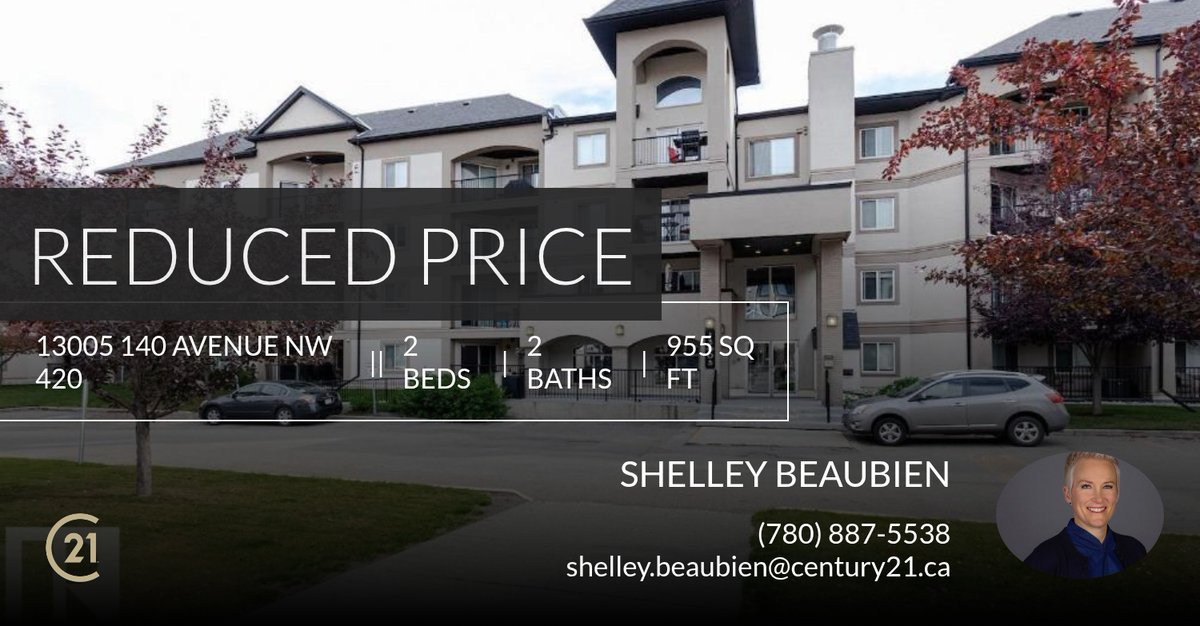 SRBeaubien's tweet photo. 📍 Reduced Price 📍 This recently reduced home at 13005 140 Avenue Nw 420 in Edmonton won't last long, so, don't wait to set up a showing! Reach out here or at (780) 887-5538 for more information!

Shelley Beaubien, REALT... https://t.co/h4wzbn9oSr https://t.co/jhYkMZMf0B