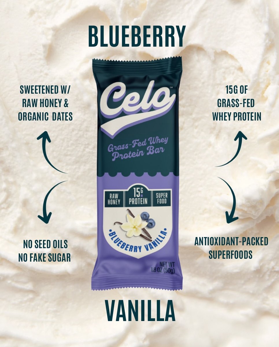 CeloNutrition's tweet photo. The taste of blueberry and vanilla but powered by superfoods. Your go-to bar for clean energy. 💪🔥

👀 Join us for the countdown: https://t.co/wIUXE5JuqL

Pre-Sale starts November 1st!
#forathletesbyathletes #proteinbars #grassfed #rawhoney #celo https://t.co/JiS7WQZXn5