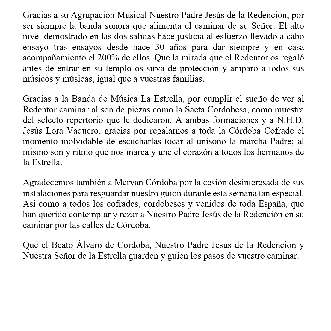 Hdad_Estrella's tweet photo. MAGNO VÍA CRUCIS | AGRADECIMIENTOS https://t.co/VkFnfy9dJ5