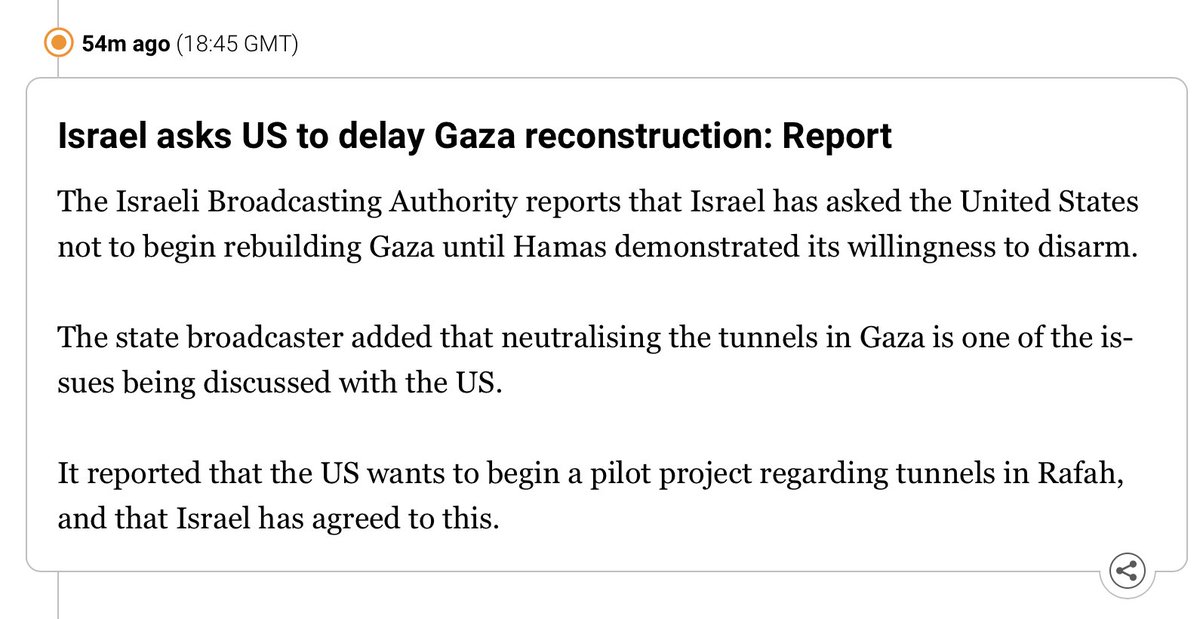 This is a #criminal suggestion from #Israel. Winter is coming, the biggest part of #Gaza is rubble... Do not give in <a href="/POTUS/">President Donald J. Trump</a>, you're wiser.  aje.io/6ukrbh?update=…