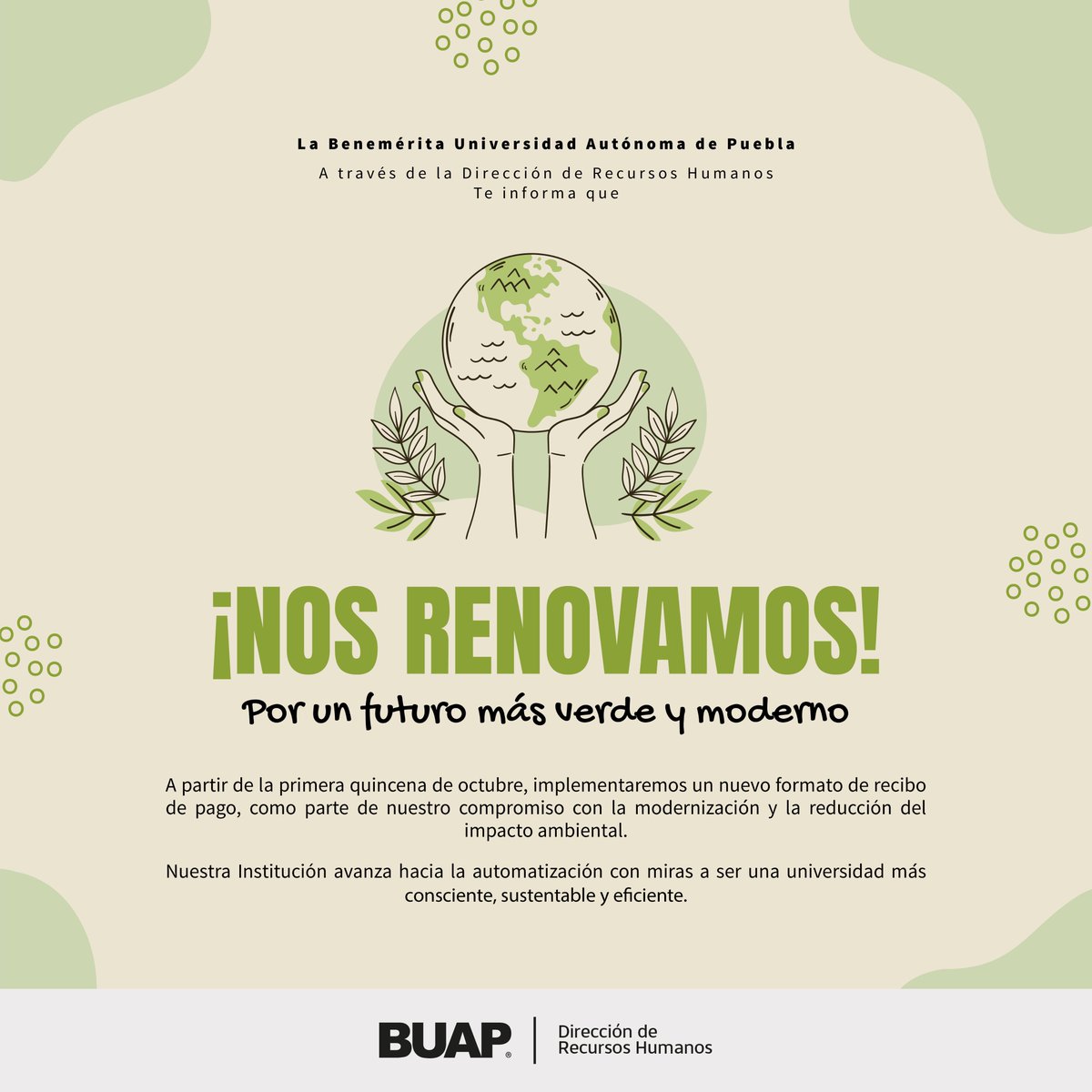 DRHBUAP's tweet image. 💚🍃 Por un futuro más verde y moderno🌳🍀