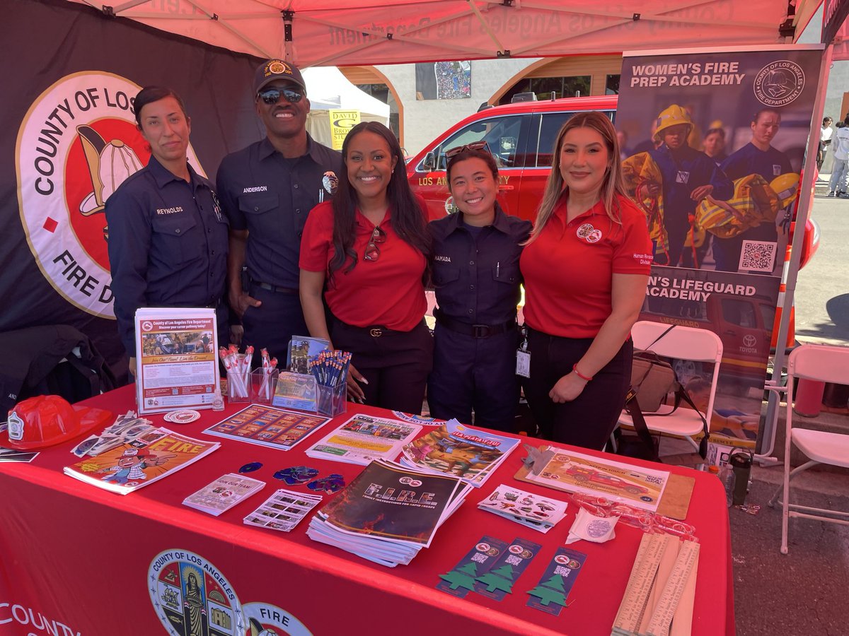LACOFD's tweet photo. The #LACoFD team had a great time engaging with the community at the 20th Annual #TasteOfSoul Family Festival.  It was a great block party filled with delicious food, music, community engagement booths, vendors, and more. https://t.co/dOlF5JaQIO
