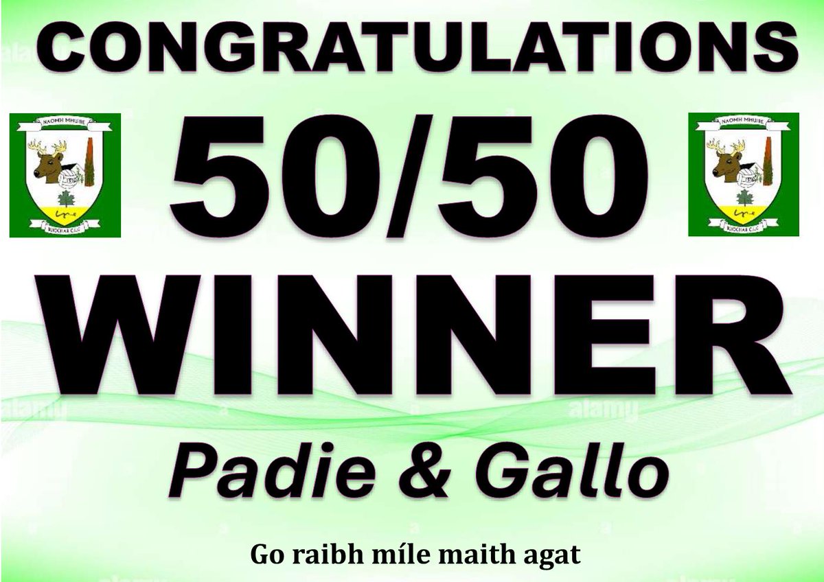 50:50 Jackpot Winners – Congratulations Padie &amp; Gallo!

A big shoutout and hearty congratulations to this week’s 50:50 jackpot winners, Padie &amp; Gallo, who scooped a lovely €275! Fair play lads, that’s a tidy sum… now, please spend it wisely (though we won’t judge if it