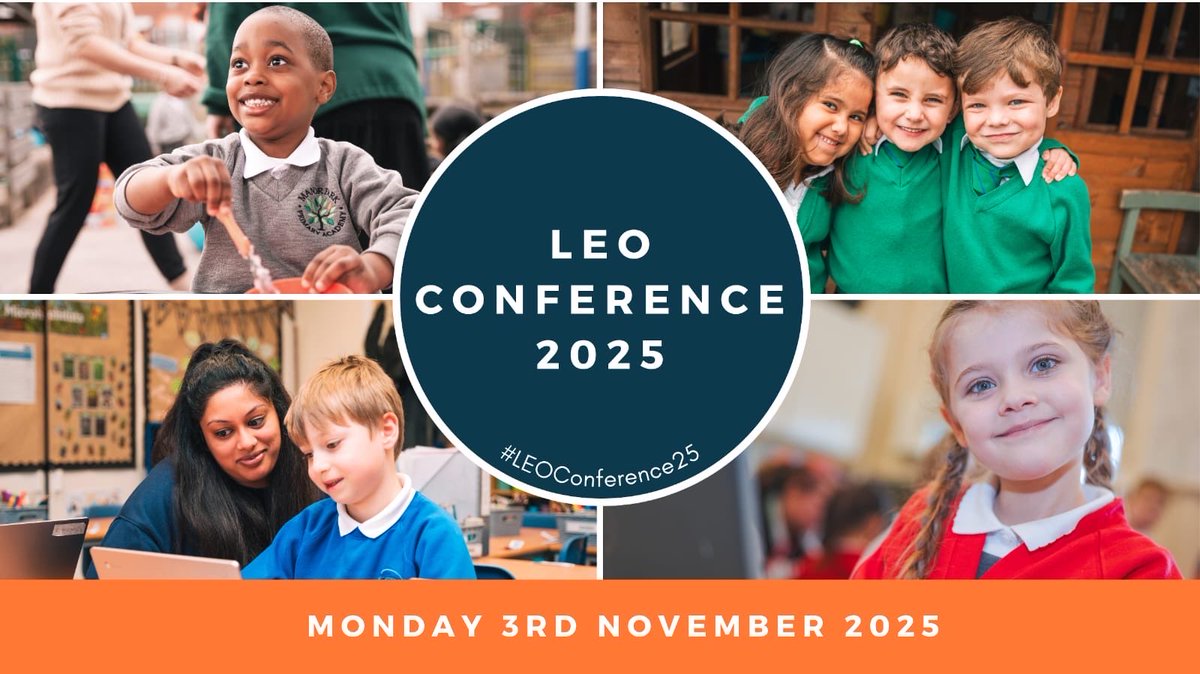LEOacademies's tweet image. Just 2️⃣ weeks to go until #LEOConference25. Our 9th annual celebration of innovation & collaboration across @LEOacademies.
🌍 Theme: #LEO2030 - Thriving People. Reimagining Education. Connecting Communities
🎤 Keynote: @juliekapsalis @Nescot - Careers Education
#WeAreLEO 🦁 🧡