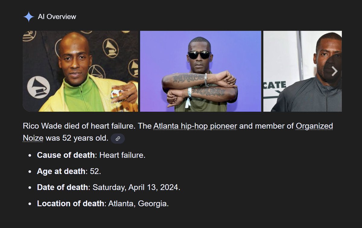 One I didn't see. Rico Wade, producer for En Vogue. Fully Vaxxed.