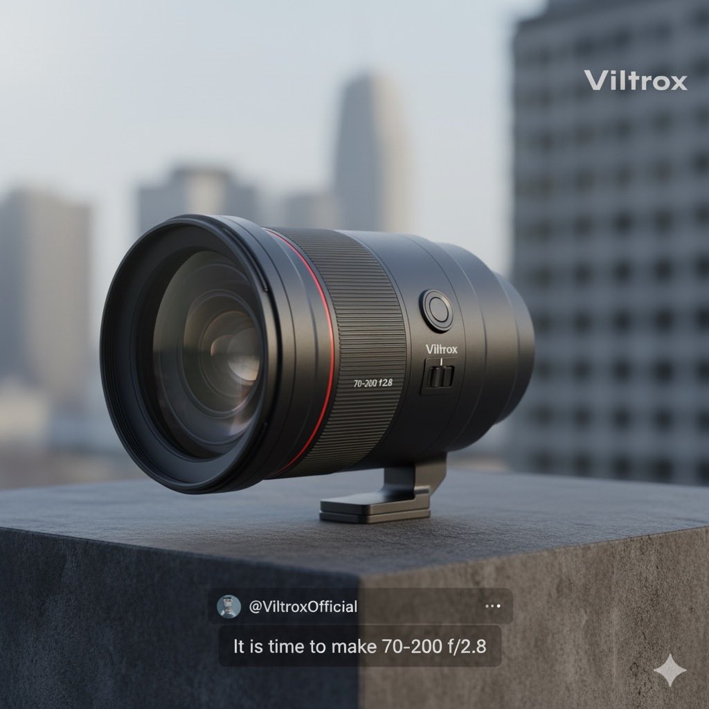 Neil_hasnat's tweet photo. hey viltrox now it’s time to make 
70-200 f/2.8 for E mount.  Or f/2 😐 https://t.co/WublPs1CEA