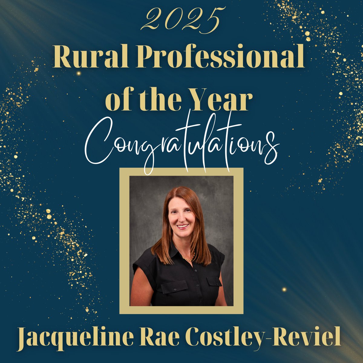 LARuralHealth's tweet photo. In grateful appreciation for her many years of hard work and dedication to her hospital and community, LRHA is honored to recognize Jacqueline Rae Costley-Reviel as the 2025 Rural Professional of the Year. Learn more: https://t.co/hUSIapKBVk https://t.co/byZS7ECkfd