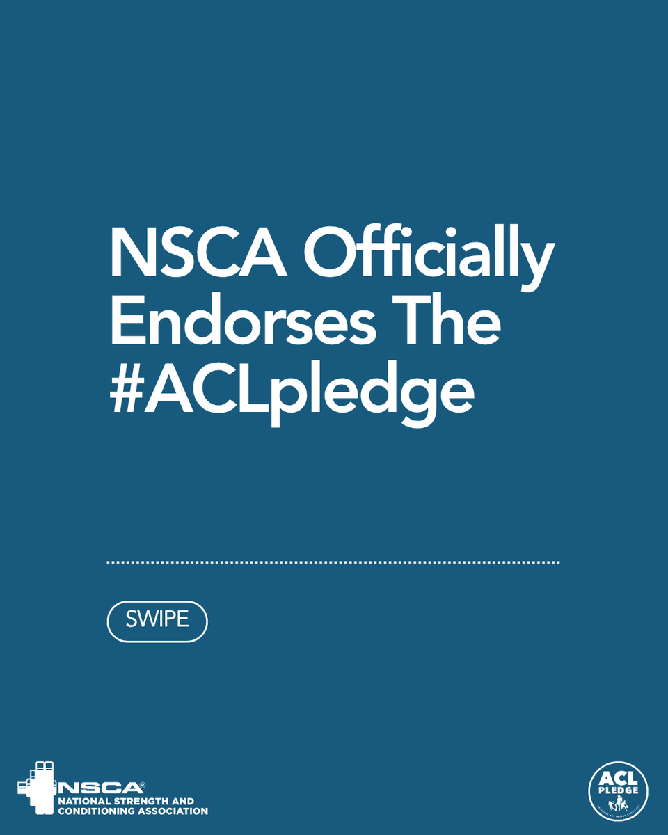 NSCA's tweet photo. Leading the way in youth sports safety. 🤝
By endorsing the ACL Pledge, the NSCA joins @AspenInstSports Project Play to champion evidence-based strength and conditioning education and training.
✍️ JOIN THE PLEDGE » https://t.co/JiX2GM4p46
#NSCAstrong #ACLpledge #ACLcoalition https://t.co/LdmUHEVF6C
