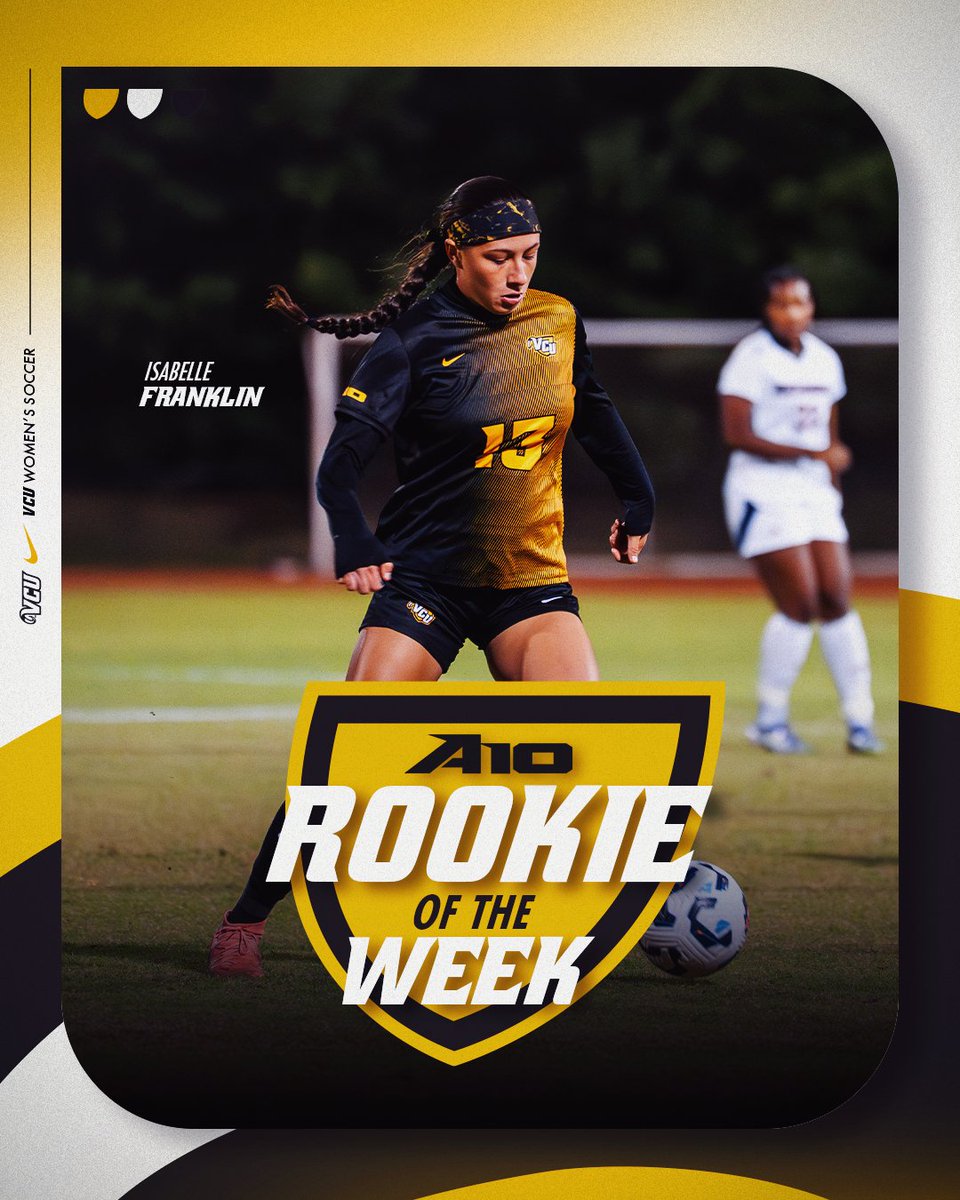 VCUWomensSoccer's tweet image. For the THIRD time, Isabelle is your @atlantic10 Rookie of the Week👏

#LetsGoVCU | #A10WSOC | bit.ly/4qpLan4