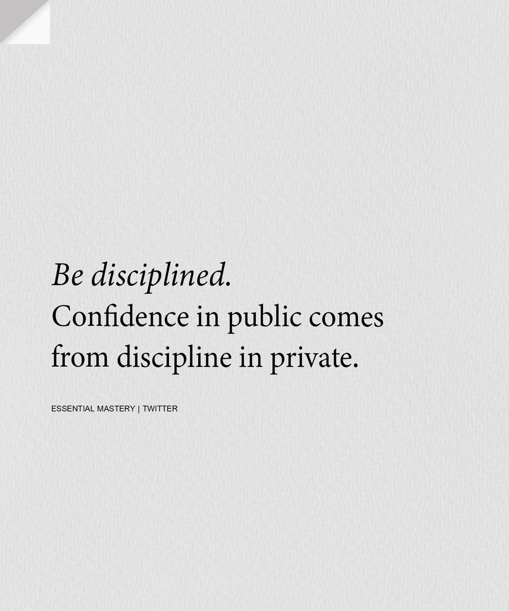 EssentialMastry's tweet photo. Be disciplined. https://t.co/Uaf29TqsAM