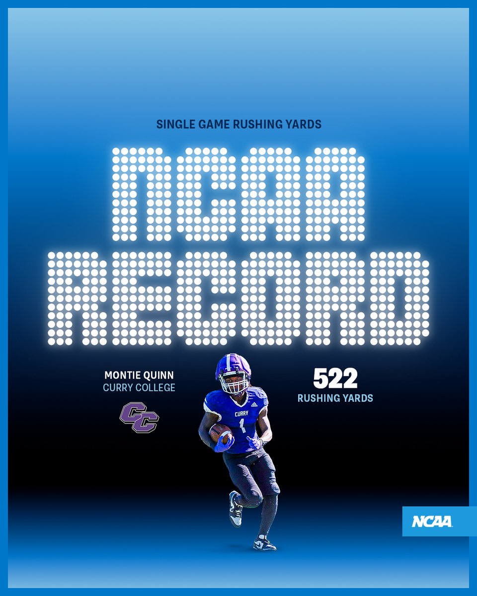 The crown fits. 👑 NCAA’s new rushing king.

<a href="/NCAADIII/">NCAA Division III</a>  x <a href="/CurryFootball/">CurryFootball</a>