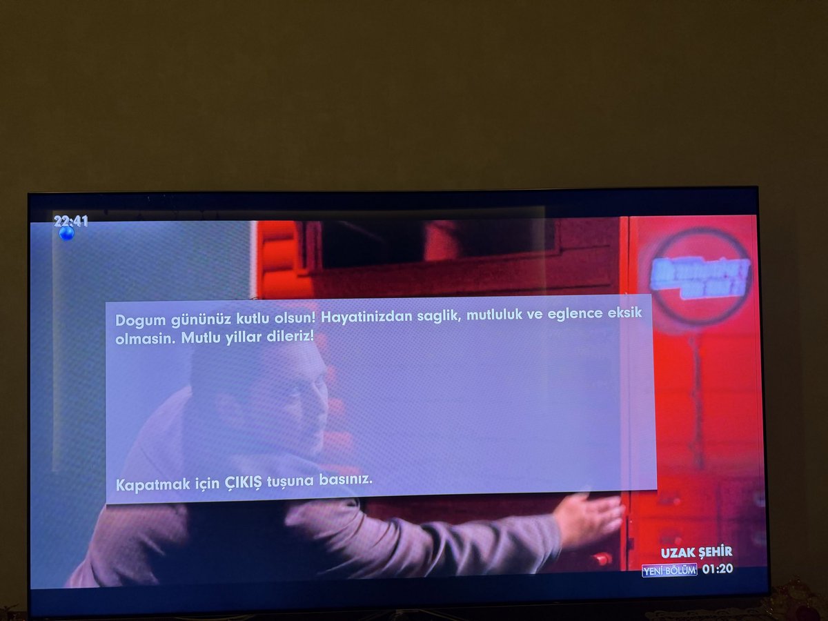 Gün boyu yoğundum. Televizyonu açamamıştım. Digiturk doğum günümü kutlamış televizyonu açtığımda fark ettim teşekkürler💐