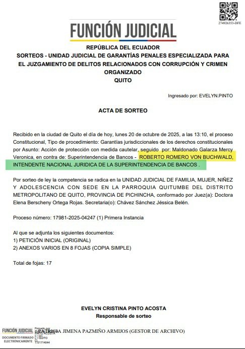 LizzyBor9's tweet photo. ⚠️📝 Actualización #UndatodelIESS: El día de hoy, la Lcda. Mercy Maldonado Galarza (quien, por disposición sin fundamento, del Juez Bowen Lavayen de Quevedo, ocupaba el cargo de vocal suplente de los asegurados del Consejo Directivo del IESS) ha presentado una acción de protección con medida cautelar contra la Superintendencia de Bancos ⤵️:
