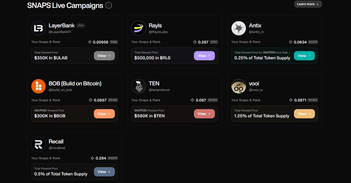 🚀 The ecosystem is growing stronger every day!
Proud to see innovation from every corner of Web3 👇
<a href="/LayerBankFi/">LayerBank</a> ⚡
<a href="/build_on_bob/">BOB</a> 🧱
<a href="/vooi_io/">vooi</a> 🌊
<a href="/tenprotocol/">TEN (🔟/🔟)</a> 🏖️ 
<a href="/LABtrade_/">LAB</a> 🧪
<a href="/JoinSapien/">Sapien</a> 🧠
<a href="/antix_in/">Antix.in</a> 🦾
<a href="/RaylsLabs/">Rayls</a> 💻
<a href="/useTria/">Tria</a> 🔗
Join now - cookie.fun/CPyeVmJQ <a href="/cookiedotfun/">Cookie DAO 🍪</a>