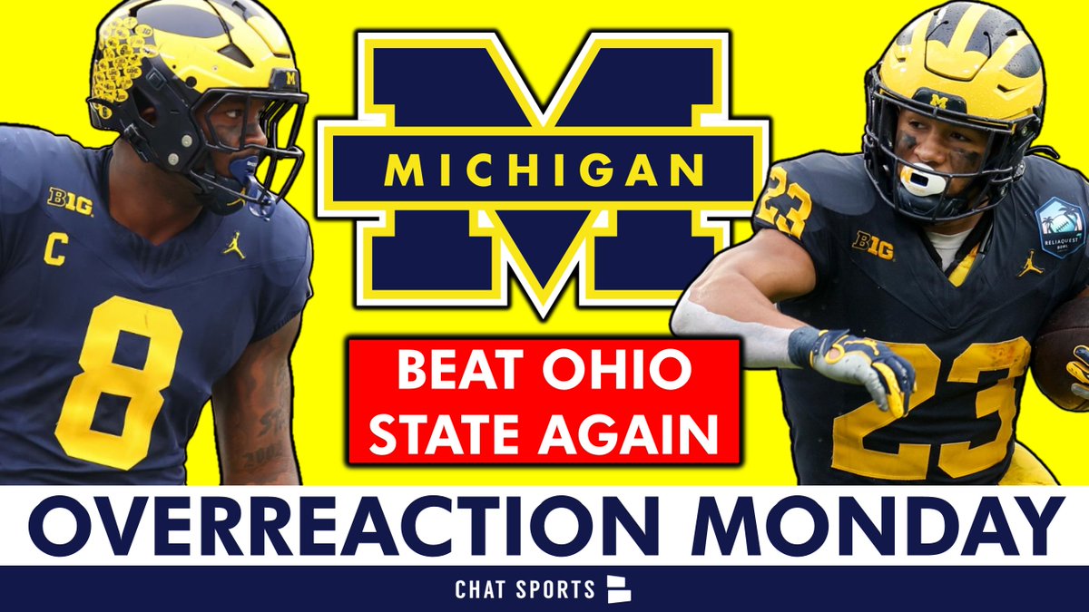 🚨MICHIGAN IS BACK🚨

On today's Michigan Football Report we discuss:
- Bryce Underwood's best game yet?
- Backups have huge performance
- Wink Martindale saves his job?
- BEAT OHIO STATE AGAIN!

WATCH: youtube.com/watch?v=NS6UHf…

#GoBlue | <a href="/ChatSports/">Chat Sports</a> <a href="/JamesYoder/">James T. Yoder</a>