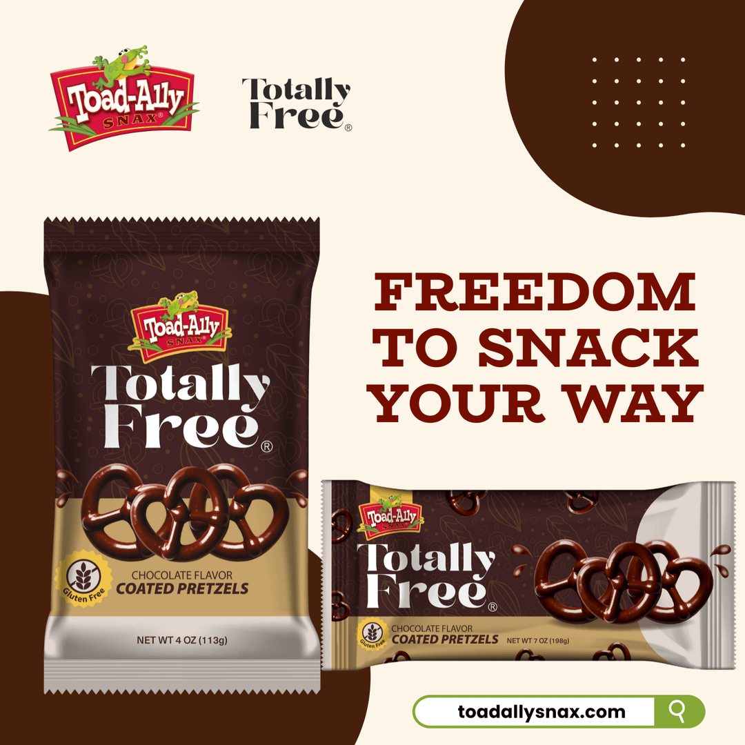 ToadallySnax's tweet image. Totally Free means you don’t have to choose between delicious and better-for-you.

Crunchy, chocolate-dipped pretzels that let you enjoy every bite while staying true to your lifestyle.

Shop now: toadallysnax.com

#toadallysnax #snacktime #pretzels #glutenfree