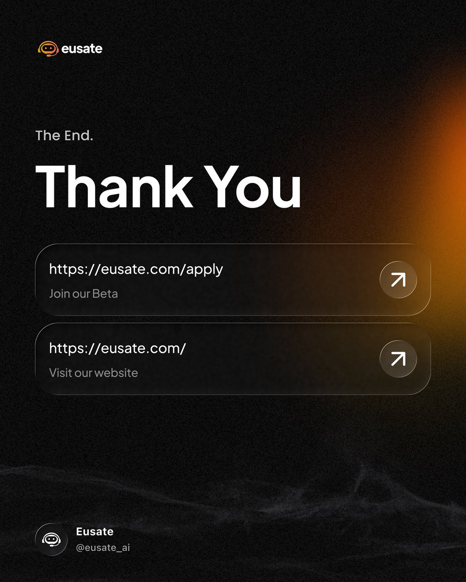 eusate_ai's tweet image. The End. 

How many of these apply to your business? 

#CustomerSupport
#StartupStruggles
#FounderLife