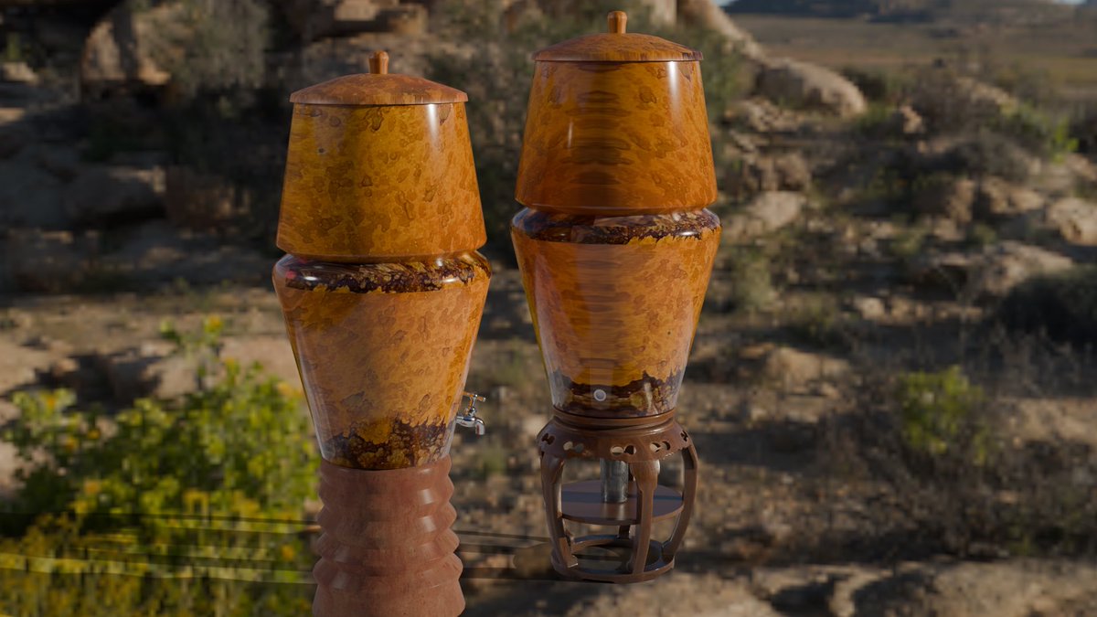 dejipot's tweet image. Product Visualization. Ceramic water filter. #blender
