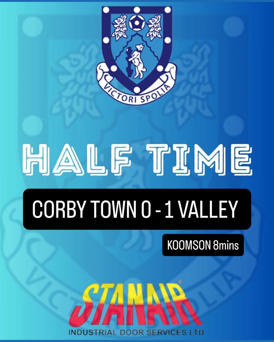 We lead 1-0 at Steel Park in a pretty even first half after Desmond Koomson fired Valleys young guns ahead after 8 minutes 

All to play for in the second 

#upthevalley