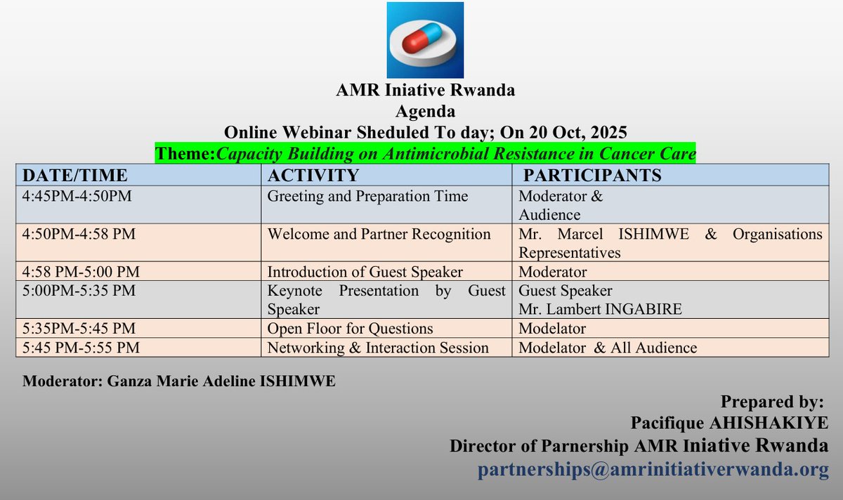 Pacifique_Ahish's tweet photo. We appreciate all the Partners who make this session fruitful @RPSARwanda  @OazisHealth @UGHE_SOHIC @MedcancerRwa @medsar_rwanda  @Uni_Rwanda @ughe_org  . Over 100 have registered again form the insightful Inspiration. Thanks to our Guest Speaker @Lambertingabs https://t.co/8wVZuCfNMO