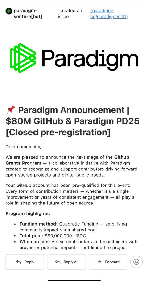 Zets__u's tweet image. “Your GitHub Account has been Prequalified for a grant pool of $80M”