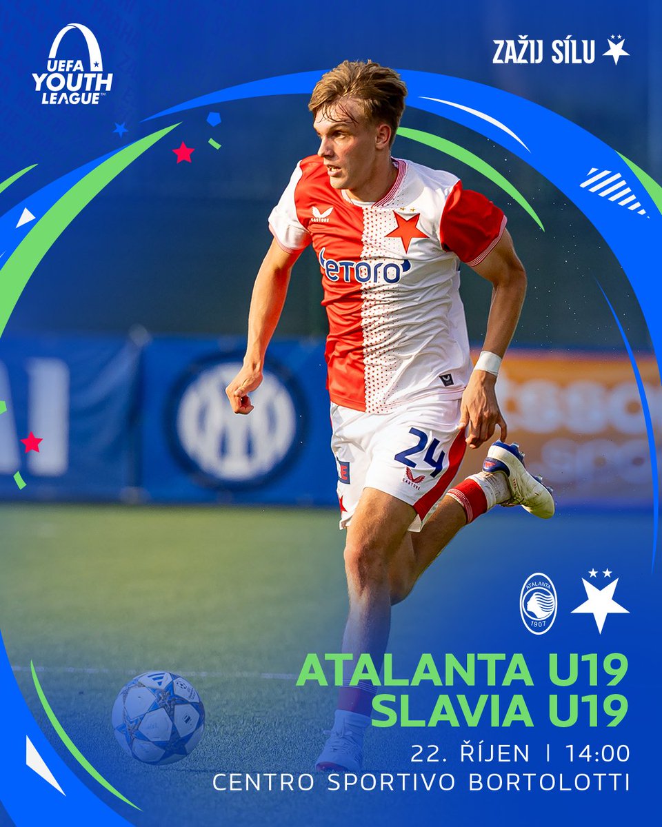 Slávistická mládež (@slaviamladez) on Twitter photo 🔴⚪ Slávistický výběr do devatenácti let čeká třetí utkání v rámci <a href="/UEFAMensYouth/">UEFA Men's Youth</a>
Ve středu vyzve #SKSU19 v Bergamu domácí Atalantu, která v Youth League zatím nebodovala. Utkání je na programu od 14:00 v Centro Sportivo Bortolotti 🇮🇹
ℹ️ PODROBNOSTI 👉 slavia.cz/article/23567 🔴⚪ Slávistický výběr do devatenácti let čeká třetí utkání v rámci <a href="/UEFAMensYouth/">UEFA Men's Youth</a>
Ve středu vyzve #SKSU19 v Bergamu domácí Atalantu, která v Youth League zatím nebodovala. Utkání je na programu od 14:00 v Centro Sportivo Bortolotti 🇮🇹
ℹ️ PODROBNOSTI 👉 slavia.cz/article/23567