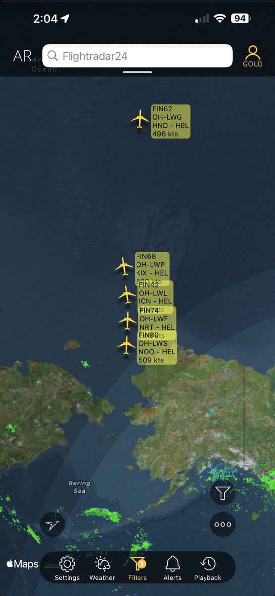 HEL bound parade north of Anchorage ! ⁦<a href="/flightradar24/">Flightradar24</a>⁩