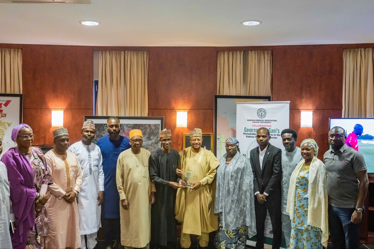 It was with utmost delight that I received, today, the leadership of the Nigerian Medical Association (NMA), Kaduna State Branch, on a courtesy visit to Sir Kashim Ibrahim House, Kaduna State. The team was led by the Chairman, NMA Kaduna, Dr. Hassan Bala Salihu.
 
During our
