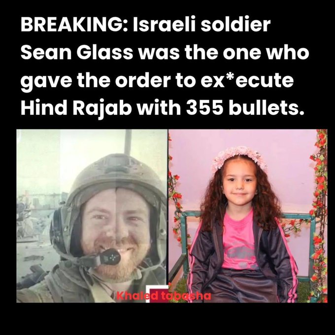 Side-by-side photos show a man in military helmet and uniform on the left, facing forward with headset, and on the right a young girl with curly hair wearing a flower crown, smiling while seated in a pink outfit against a background with green vines and flowers.