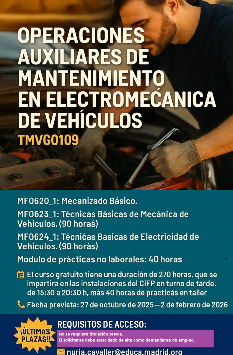 Cursos de la Consejeria de Empleo en el <a href="/CifpPRV/">CIFP Profesor Raúl Vázquez</a>