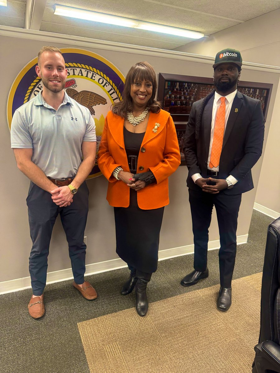 Covering Illinois with <a href="/Tolbyus/">TB ₿elieves</a> one meeting at a time to discuss #Bitcoin, aiding the impoverished communities, and the future of finance in the state. 

Big thank you to <a href="/StateRepDebbie/">Debbie Meyers-Martin</a> for taking the time to discuss #Bitcoin with us.

<a href="/ABRWealthFund/">ABR Wealth Fund</a> 
<a href="/BTCSFoundation/">Bitcoin Scholarship Foundation</a>