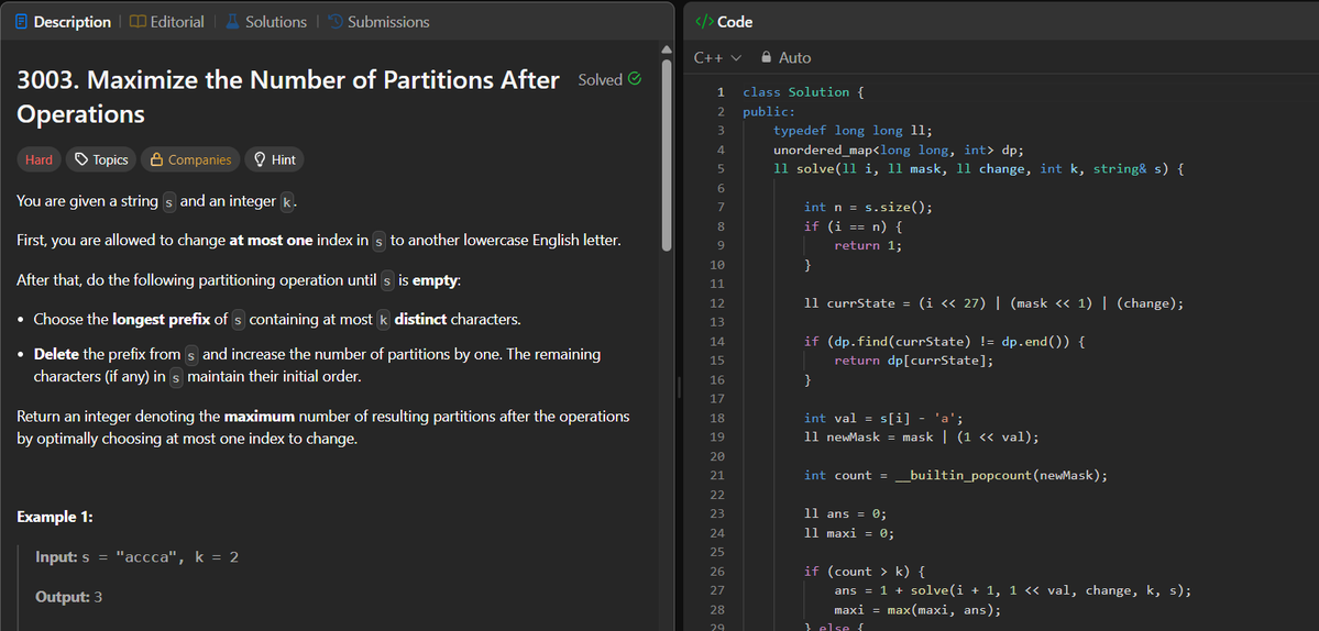 ashayguptaa's tweet image. 📌 Day 48 of #100DaysOfCode
Solved: LeetCode Daily 3003 and LeetCode 222 – Count Complete Tree Nodes 🌳
💬 Back to regular practice after exams — easing in with some tree and math-based problems!
#LeetCode #DSA #LearnInPublic #Coding #CodingJourney
