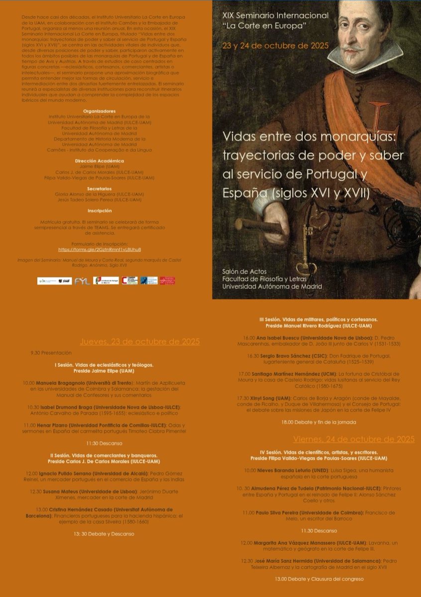 XIX Seminario Internacional “La Corte en Europa” Vidas entre dos monarquías: trayectorias de poder y saber al servicio de Portugal y España (siglos XVI y XVII):" Odas y sermones en España del carmelita portugués Timoteo Ciabra Pimentel", un predicador #carmelita