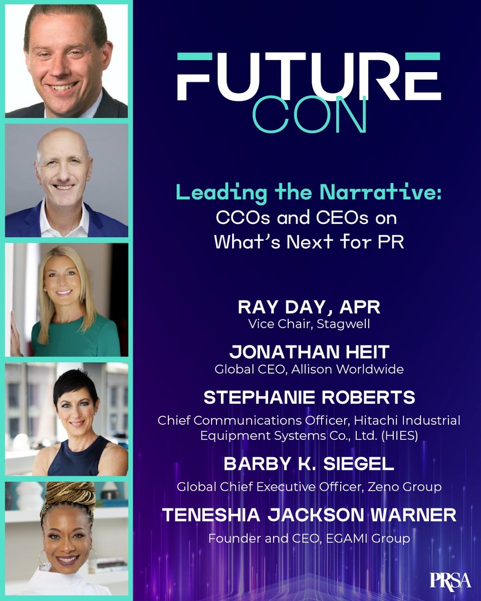 What’s next for PR + comms?
Find out at #PRSA’s #FutureCon, Nov. 5–7. A virtual summit exploring AI, disinformation, and the future of leadership.
💡 Earn 2.0 APR CEUs