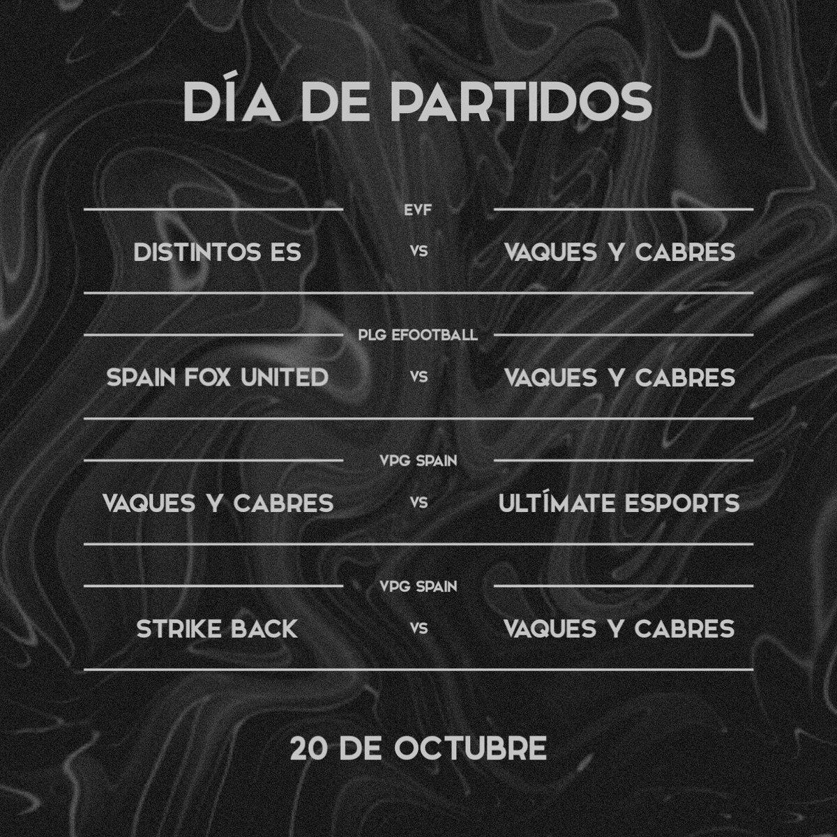 maspxtaque's tweet photo. 🐄DÍA DE VAQUES🐄
〰️
🆚 Distintos ES
2️⃣2️⃣:2️⃣0️⃣
🏆 @EVFOfficial_ 
〰️
🆚 Spain Fox United
2️⃣2️⃣:4️⃣0️⃣
🏆 @PLGeFootBall 
〰️
🆚 Ultímate eSports
2️⃣3️⃣:0️⃣0️⃣
🏆 @VPG_Spain 
〰️
🆚 Strike Back
2️⃣3️⃣:2️⃣0️⃣
🏆 @VPG_Spain https://t.co/2ttPBH9TTF
