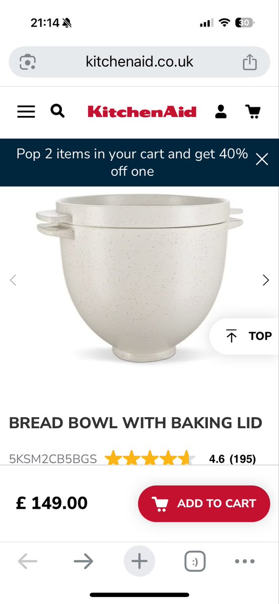 LessGrumpy's tweet image. Birthday present to myself and they kindly gave me 40% off. One bowl for mixing, proving and baking.