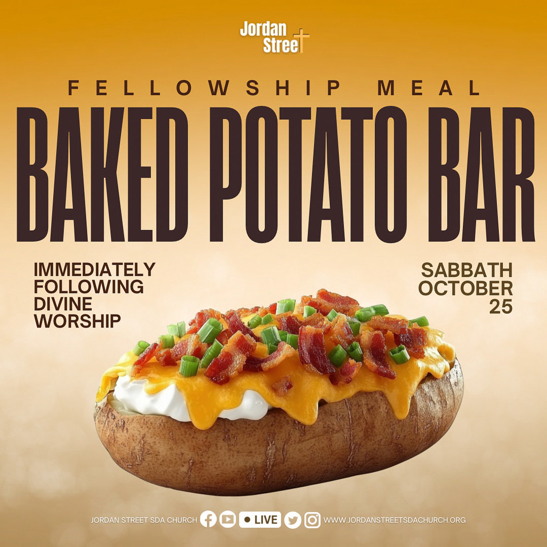 JSSDAC's tweet image. 🥔 🍽️ Join us this Sabbath immediately following divine worship for fellowship meal!

🥔 🍽️ Your support is appreciated. Contact Sis. Glenda Green for questions.

#JSSDAC #AdventistPotluck #FellowshipMeal #lunch #PathfinderDay